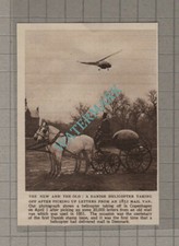 C3173) Danish Helicopter With Old Mail Van - New and Old Postal Sytem - 1951 