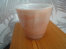 PINK SWIRL GLASS VASE ORCHID