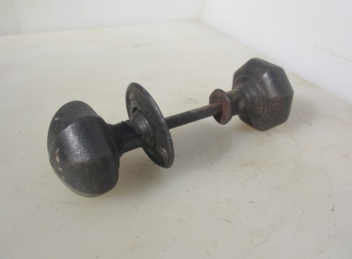 Antique iron front door - iron, knobs