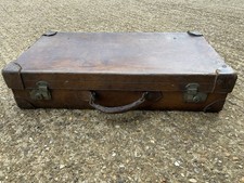 Vintage Brown Leather Suitcase