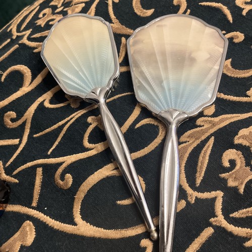 Art deco silver tone hand - art,