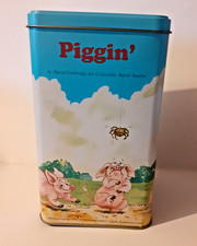 Piggin Pig Magnet Storage Tin 1996 David Corbridge Collectible World With Box