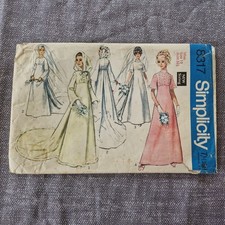 Hooded 1960s Wedding dress