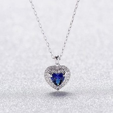 One pendant Heart, Blue