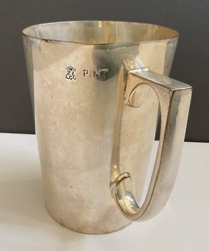 Antique silver plate - silver, tankard