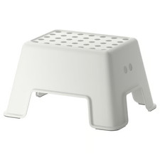 New IKEA BOLMEN Step Stool Multiuse Anti-Slip Kids Kitchen Bathroom Stool White