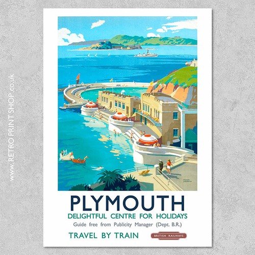 Plymouth poster railway - br,