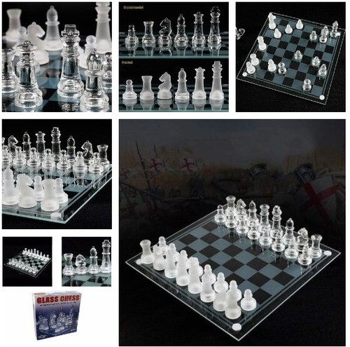 Glass board traditional chess - board,