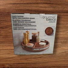 Round Turntable Wooden Tray