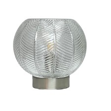 Brushed chrome clear ribbed - chrome, &