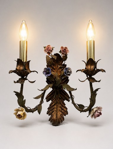 Pair vintage french gilt - pair,