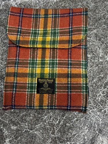 Tartan wool clutch bag - a,