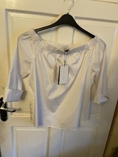 Zara White Bardot Top Size