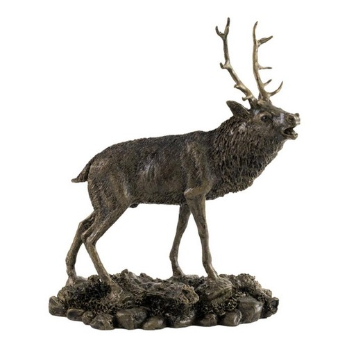 Patina bronze sculpture stag - patina,