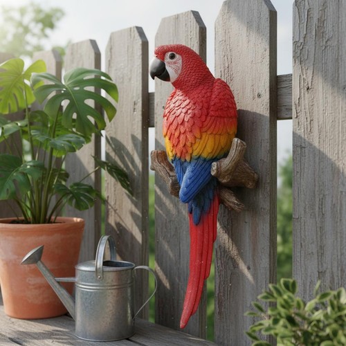 Resin parrot ornament - ornament, weather
