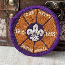 Vintage Patch 1916-1976 Diamond Jubilee Cub Scouts Scouting Badge Sew on Patch