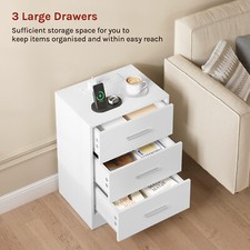 2x Modern Bedside Table 3