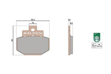 REAR BRAKE PADS SYNT MALOSSI FOR PIAGGIO NEW FLY 3V 125 IE 4T EURO 3 