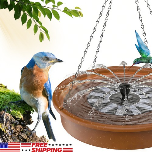 Hanging solar bird bath - hanging,