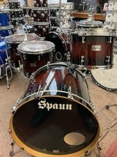 SPAUN “TL MAPLE” Wine Burst Lacquer. 12x9,14x12,16x14,22x18. IMMACULATE !!