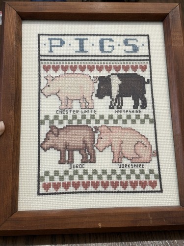 Vintage pigs framed - vintage,