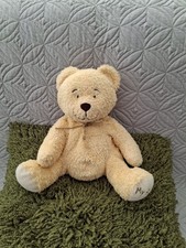 VINTAGE MOTHERCARE BLUE LABEL MY FIRST TEDDY BEAR BEANIE PLUSH COMFORTER HUG TOY