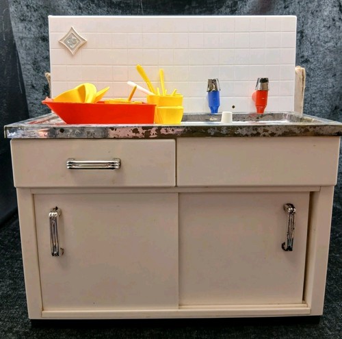 Vintage 1970 toy casdon sink - vintage,