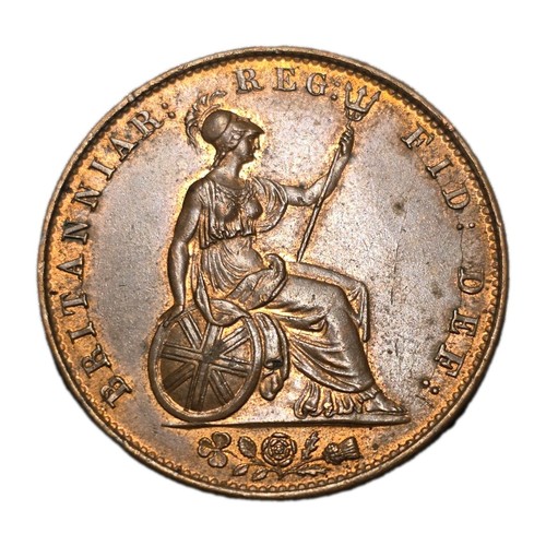 1848 over half penny - over,