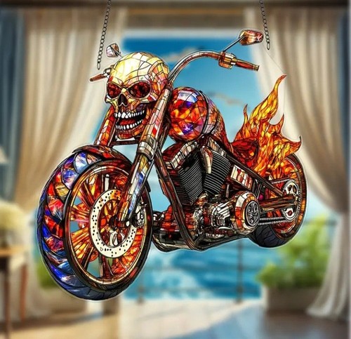 Motorbike acrylic suncatcher - acrylic,
