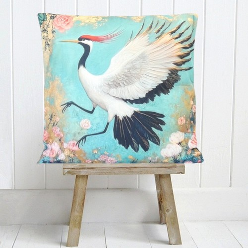 Crane cushion cover decorative - crane,