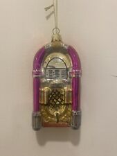 Paperchase Christmas Tree Decoration Bauble Jukebox Pink And Gold Used
