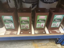 Metpost System 2 Steel Supports 75mm Four for Fence Posts x 4
