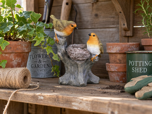 Robins nest garden ornament - garden,