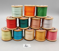 12 Vintage Wooden Cotton Reels