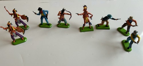 Vintage plastic cowboys - plastic, &