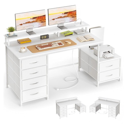 128cm desk with fabric - desk,