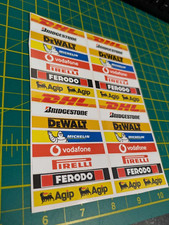 Scalextric Slot Car Decal Sticker Sheet - Model Racing 1/32 1/24 - 32x Stickers