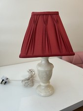 Lamp Base Bhs Onyx Marble White With Laura Ashley Lamp Shade Made In UK