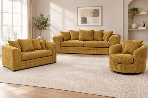 Jumbo cord corner sofa suite - jumbo,