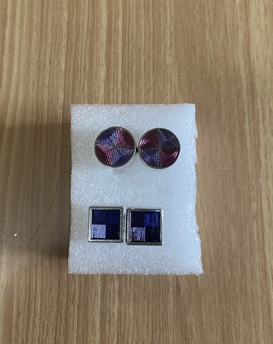 Enamel cufflinks pairs - enamel,