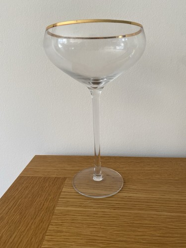 Gold rim champagne coupe - rim, glass