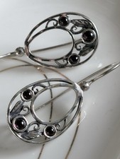 QVC Garnet Openwork Drop
