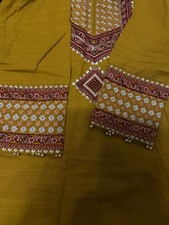 Khaadi Embroidered Mustard