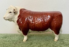 Beswick Hereford Bull 1363A in Brown and White Gloss - First Version
