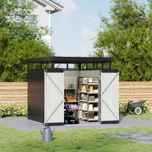 Metal pent roof - metal, shed