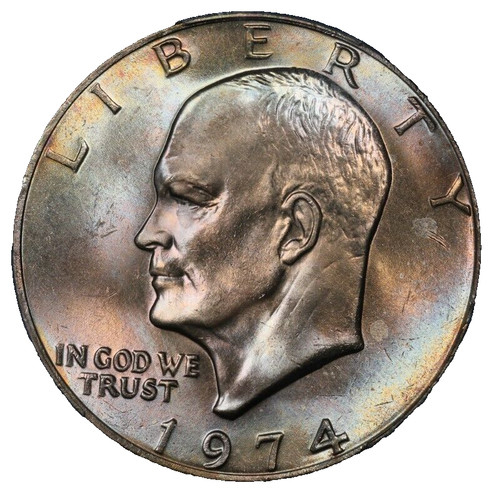 1974 eisenhower dollar pcgs - eisenhower,
