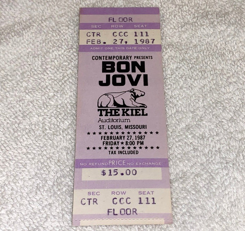 Bon jovi 1987 concert gig - concert,