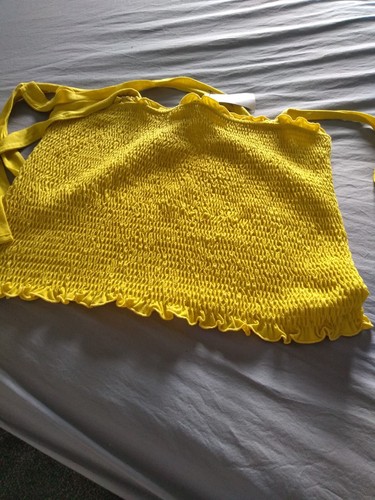 New with tags - papaya, shirred
