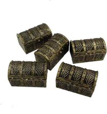 9Pcs Mini Pirate,Kids Pirate Treasure Chest Toy Box,Vintage Pirate Jewelry Box