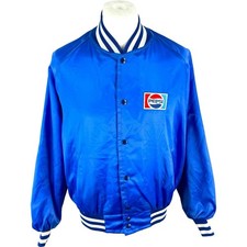 Vintage Jacket Drinks Jacket 90s Large Blue Button Up Retro Vintage Y2k L